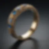 Artistic depiction of a traditional work wedding ring