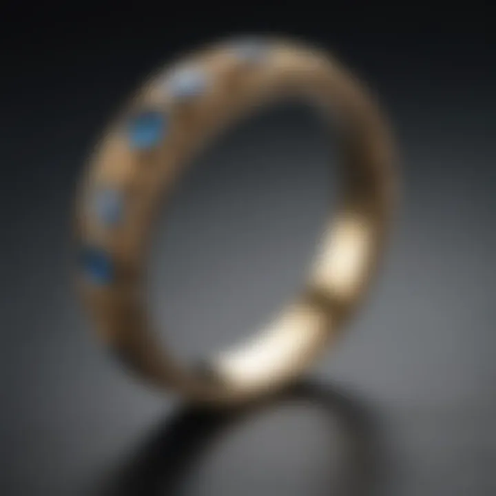 Artistic depiction of a traditional work wedding ring