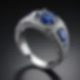 Elegant white gold ring with sapphire accent