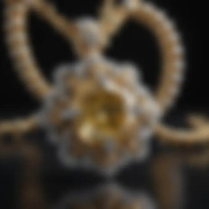 Elegant jewelry piece featuring a yellow diamond
