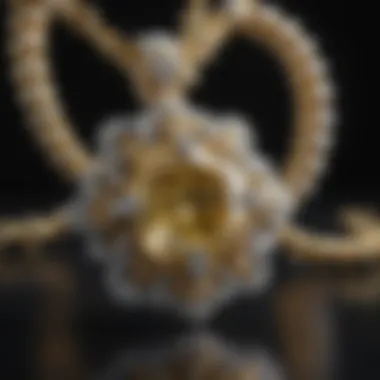 Elegant Jewelry with Yellow Diamond Elegant jewelry piece featuring a yellow diamond